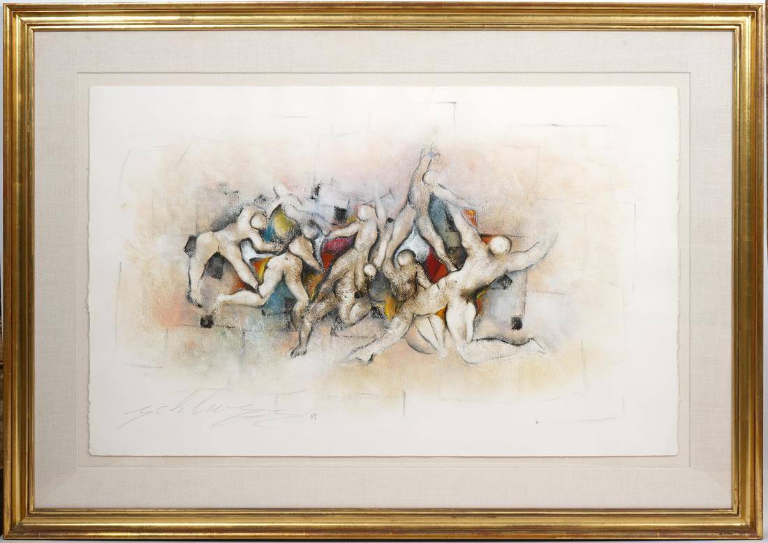 David Schluss Original Acrylic on Paper Painting (1 of 7)