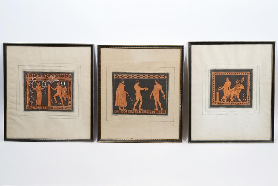 After D'Hancarville, 3 Hamilton Vase Engravings (1 of 5)
