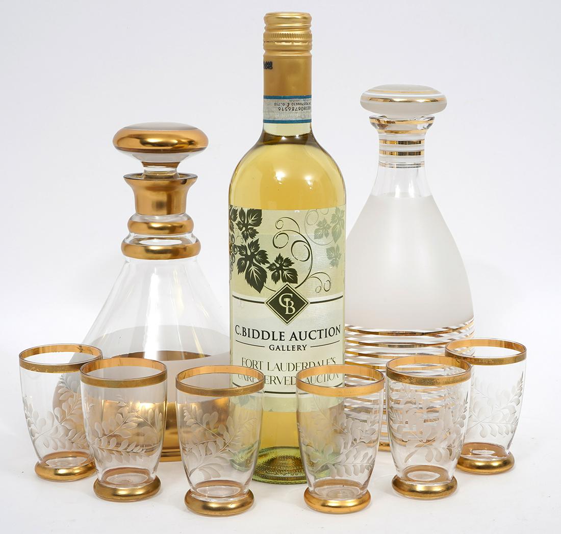 Two Decanters With Six Liqueur Glasses (1 of 8)