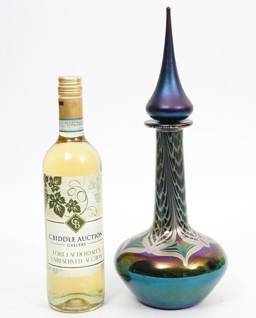 Abelman Iridescent Art Glass Perfume Bottle (1 of 6)