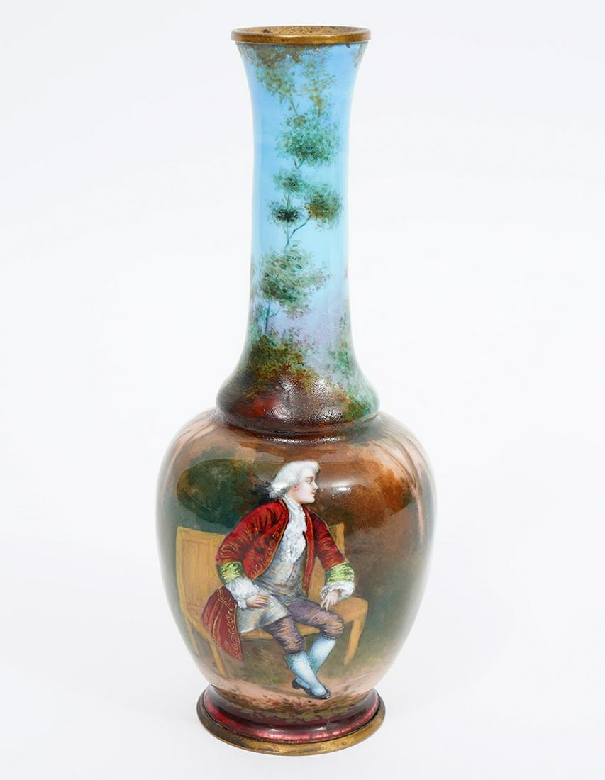French Enameled Brass Bud Vase (1 of 7)