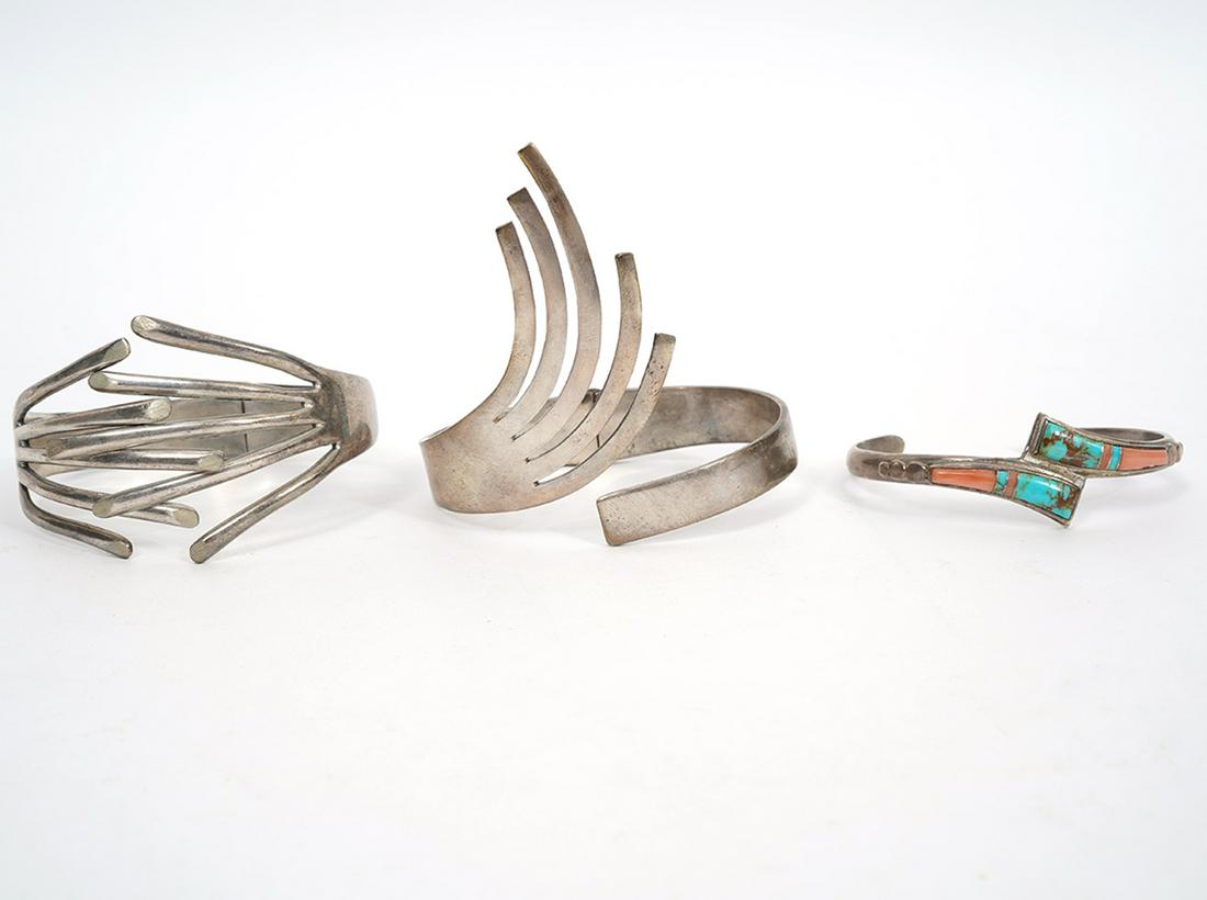 Three Taxco Mexican Sterling Bracelets (1 of 9)