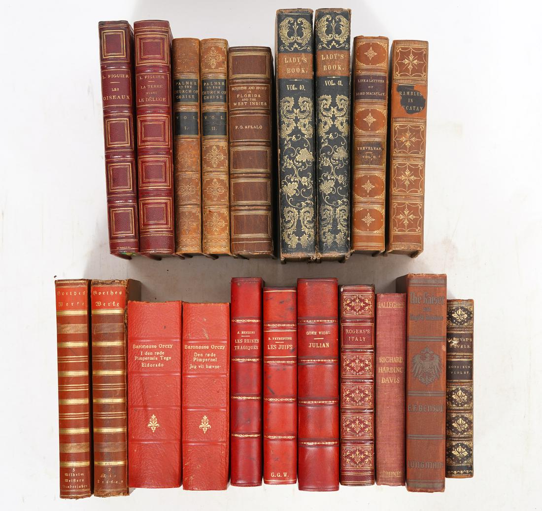 20 Assorted Leatherbound Collectible Antique Books (1 of 14)