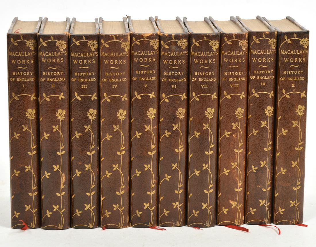 Macaulay's Works 'History Of England" 10 Volume: Lord Macauley's Works, 'The History of England: From the ascension of James the Second', illustrated, Knickerbocker Edition. Ten volume complete set. Published by G. P. Putnam Sons, no date. From the 