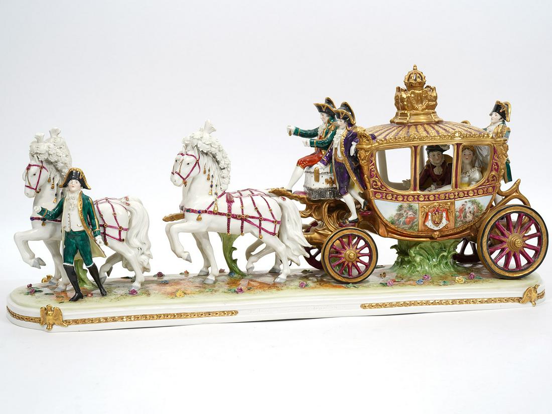 German Porcelain Napoleon Wedding Carriage (1 of 15)