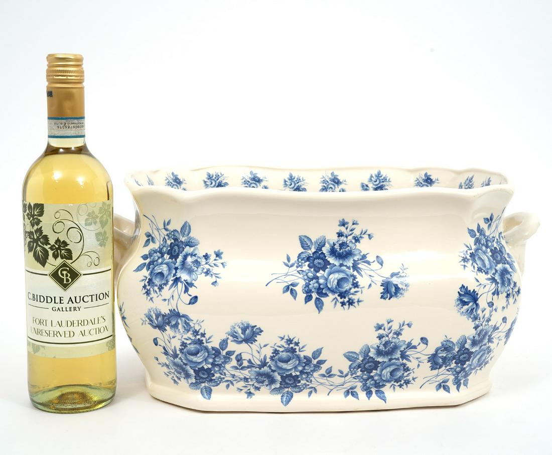 English Ironstone Blue Floral Foot Bath (1 of 9)