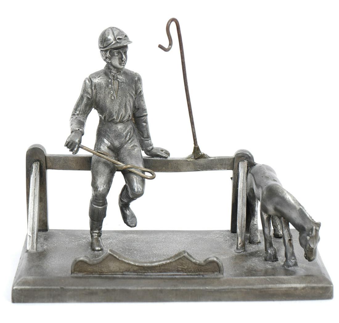 American Silver-Plate Jockey Watch Holder (1 of 6)