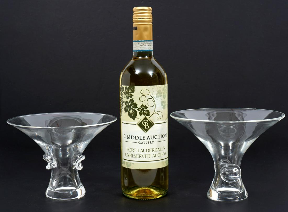 Pair of Steuben Crystal Flared Trumpet Vases (1 of 6)