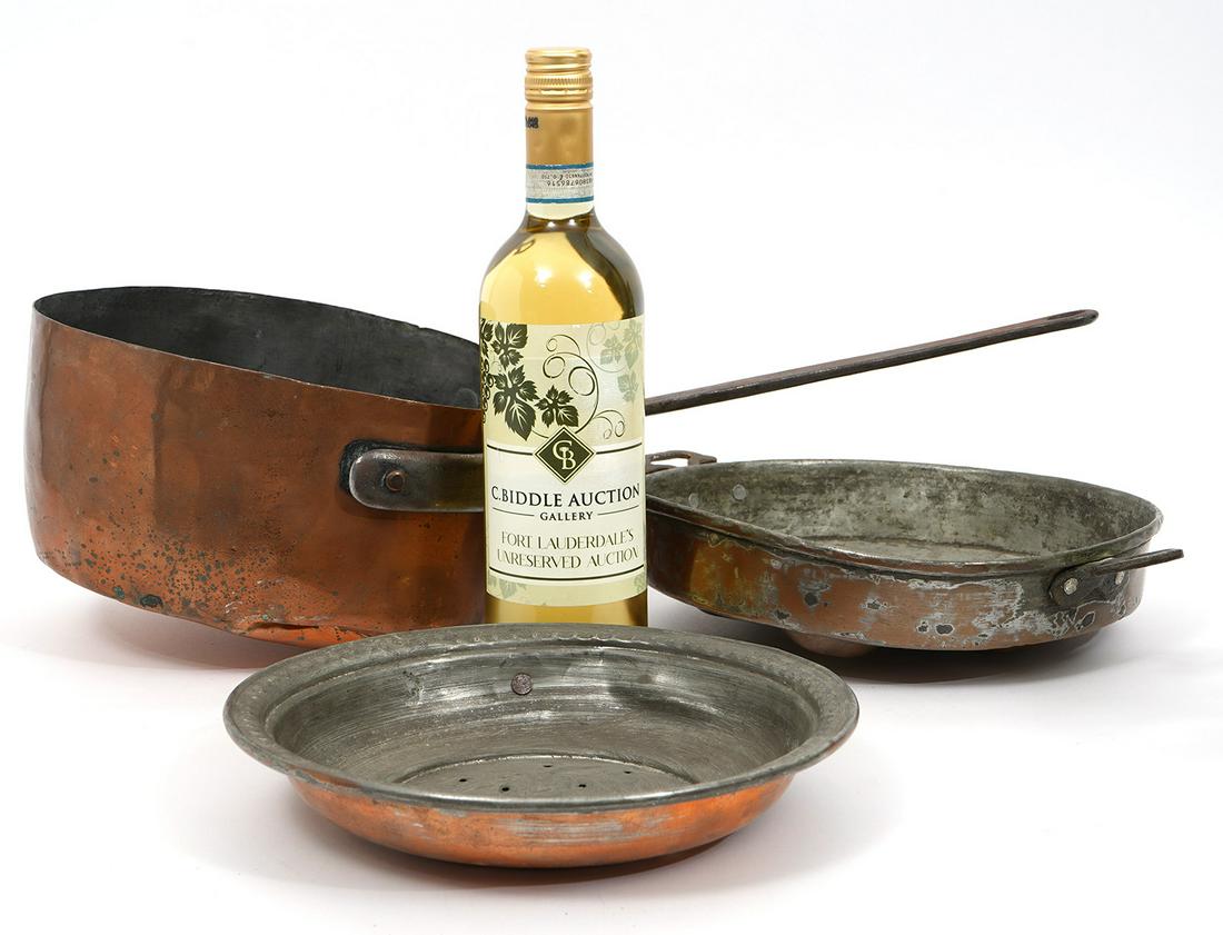 3 Pcs. Continental Copper Kitchen Ware (1 of 9)