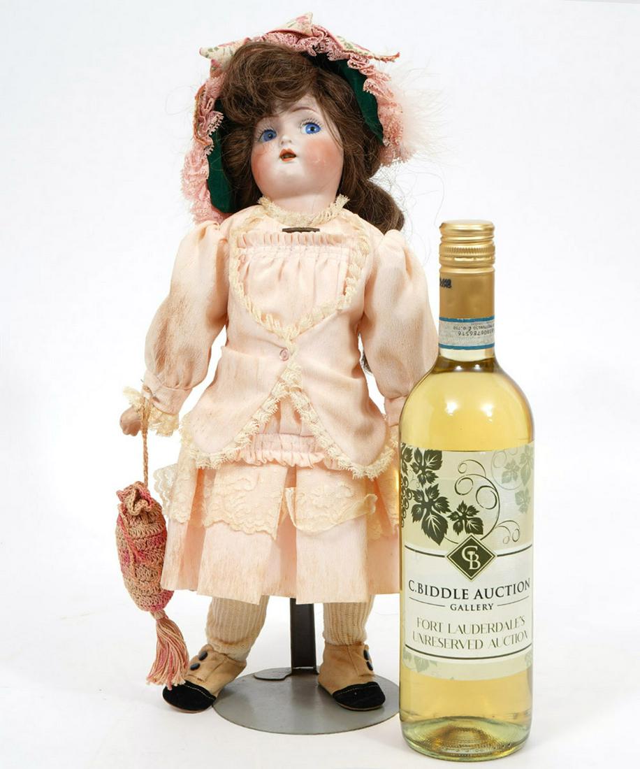 German Bisque Doll with Stand (1 of 9)