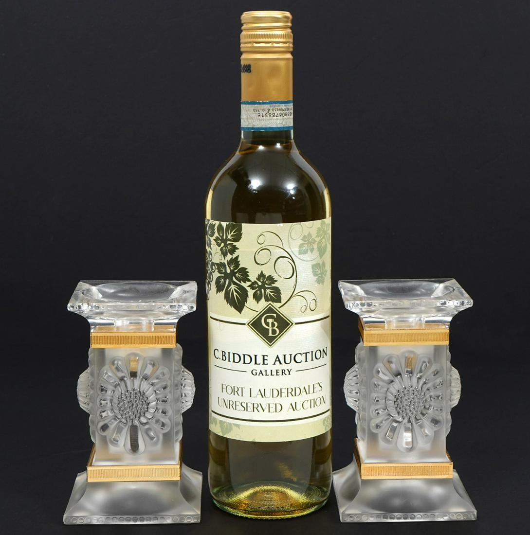 Lalique Crystal Paquerettes Candlesticks (1 of 6)