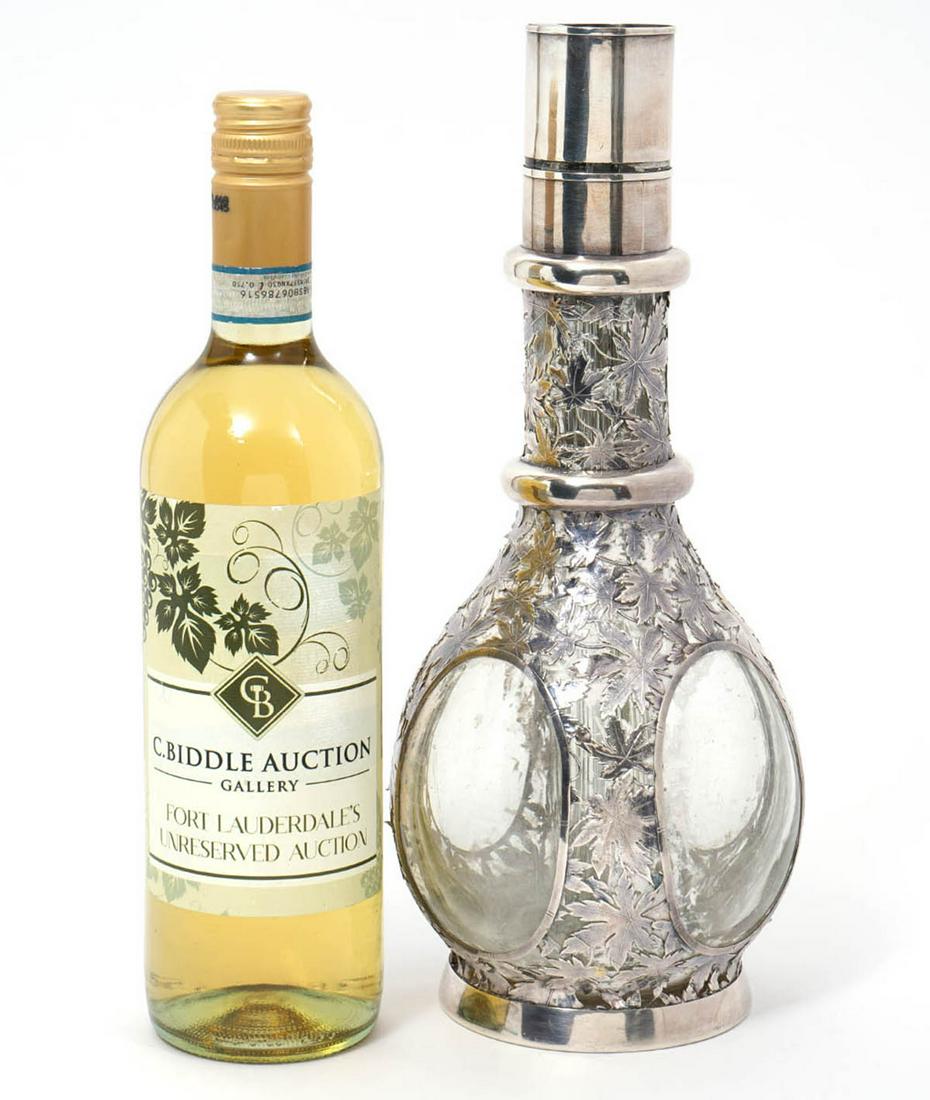 French 950 Silver Overlay 4 Chamber Decanter (1 of 12)