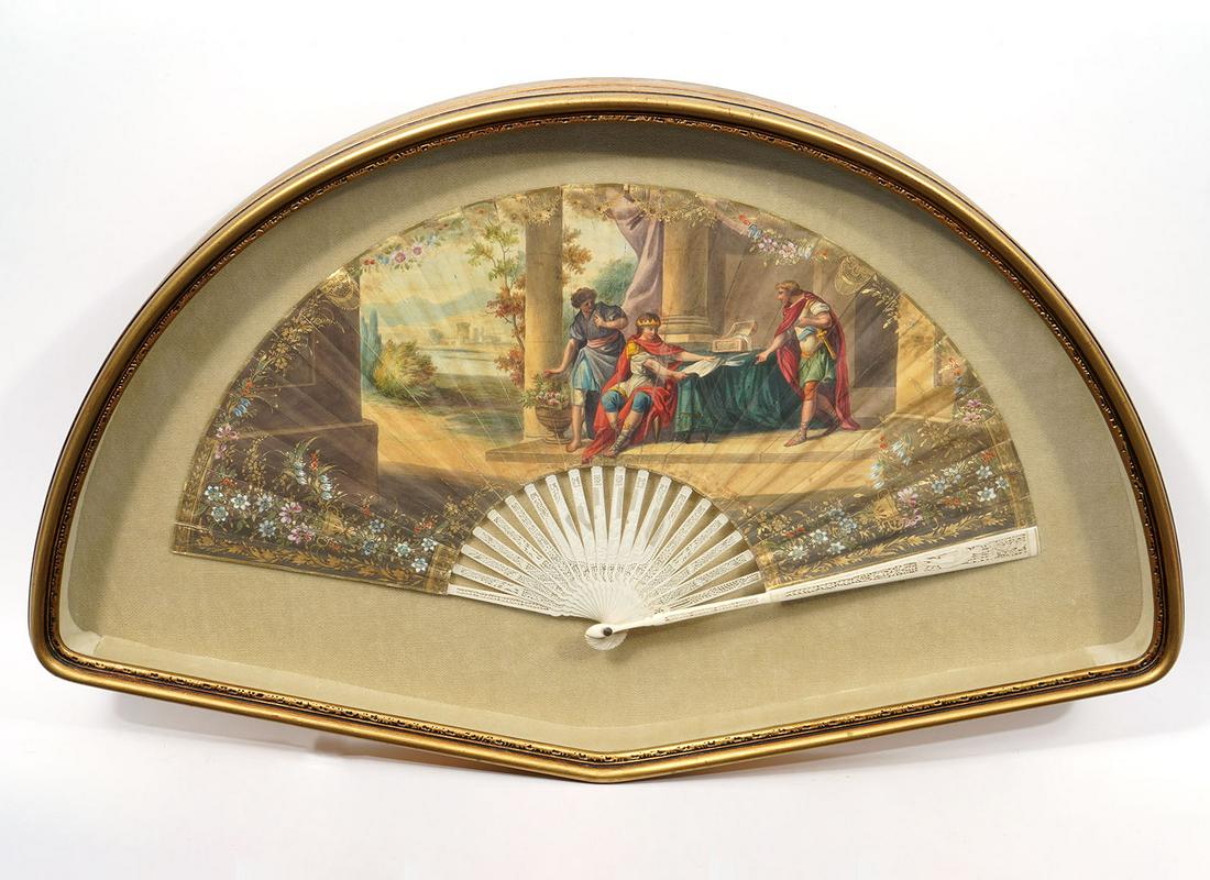 Continental Fan Classical-Scene in Shadowbox (1 of 5)