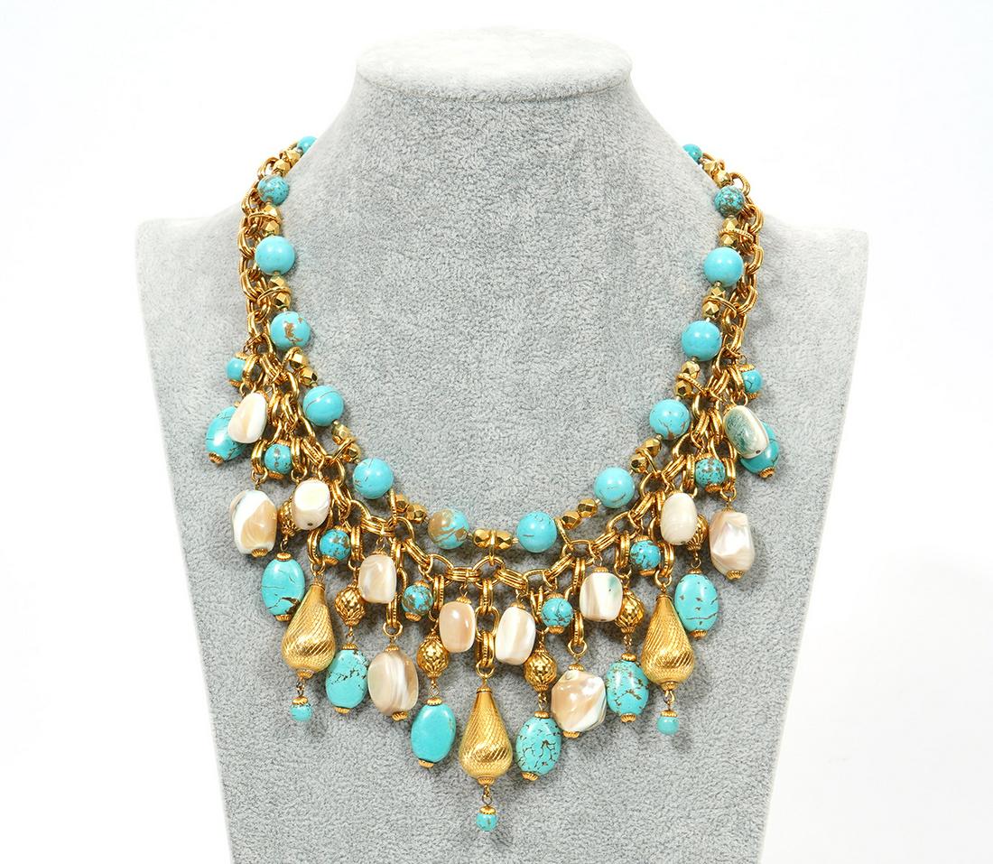 Jose & Maria Barrera Turquoise & Stone Necklace (1 of 5)