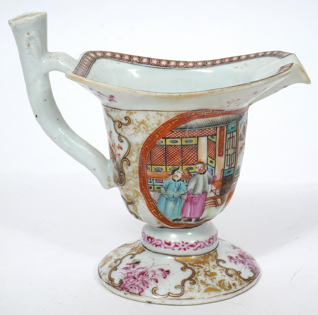 Chinese Hand-Painted Porcelain Sauce Boat (1 of 8)