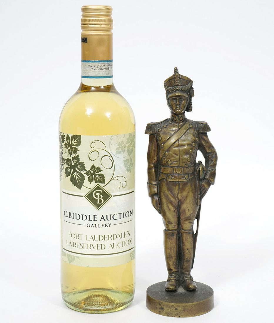 French Late 19th C. Bronze Soldier Statuette (1 of 7)