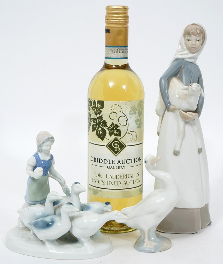 Group of Three Porcelain Figures (1 of 5)