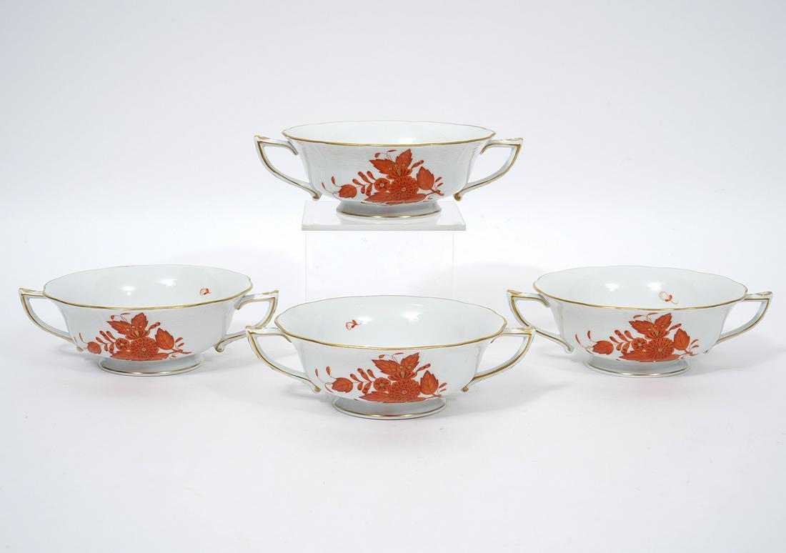 4 Herend "Apponyi Orange" Cream Soup Cups (1 of 6)