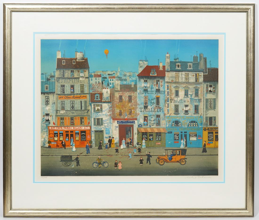 Michael Delacroix Parisian Street Scene Litho S/N (1 of 9)