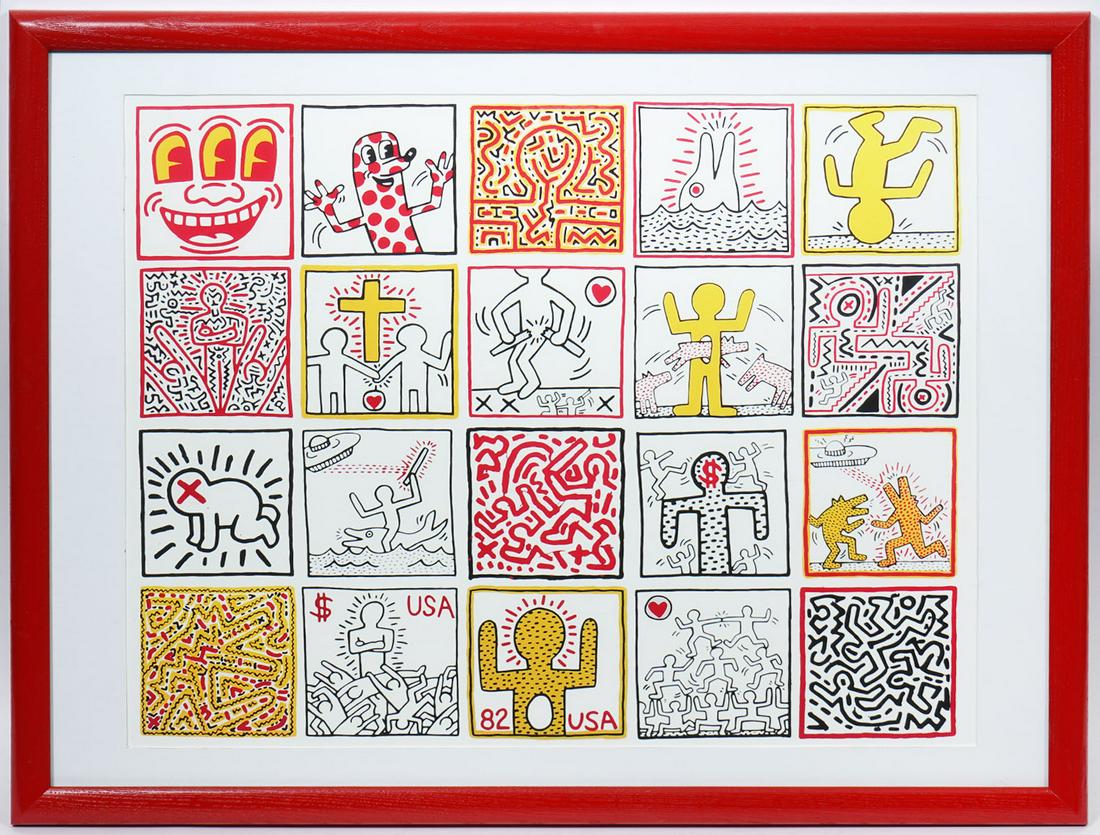 After Keith Haring 'One Man Show' Print Framed (1 of 7)