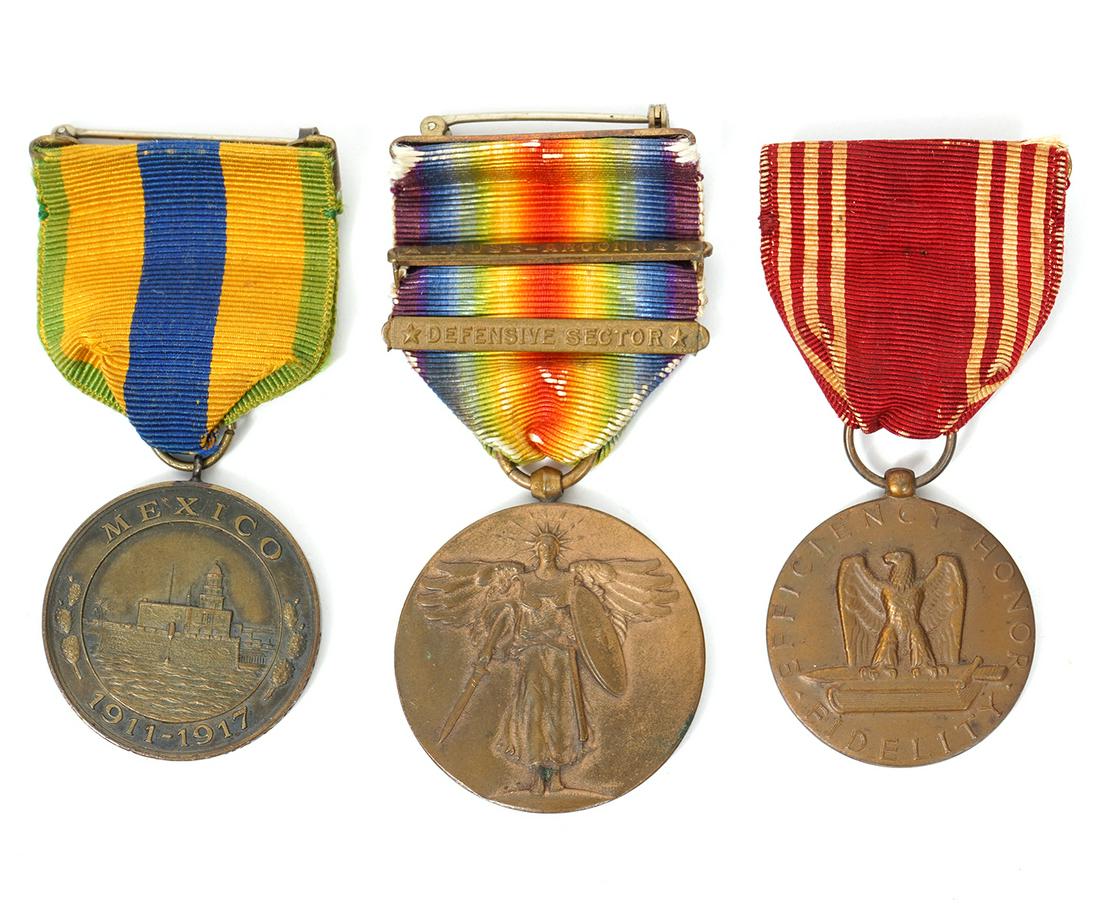 Group of Three US Military Service Bronze Medals (1 of 8)