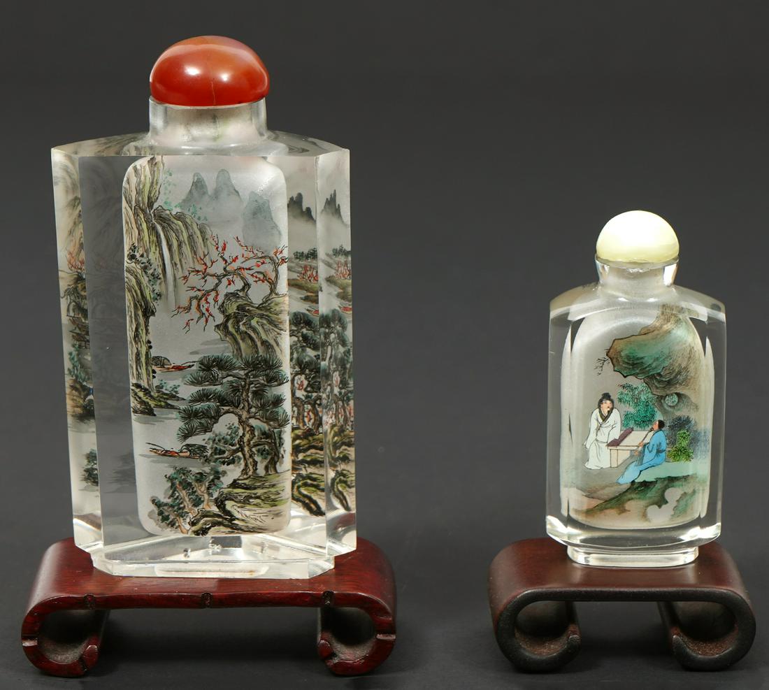 Two Chinese Reverse Painted Snuff Bottles (1 of 11)