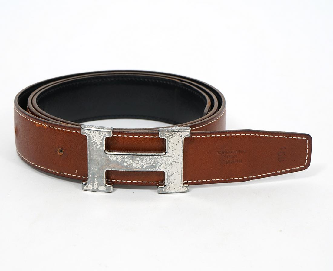 Hermes Reversible Leather Belt Size 100 (1 of 6)