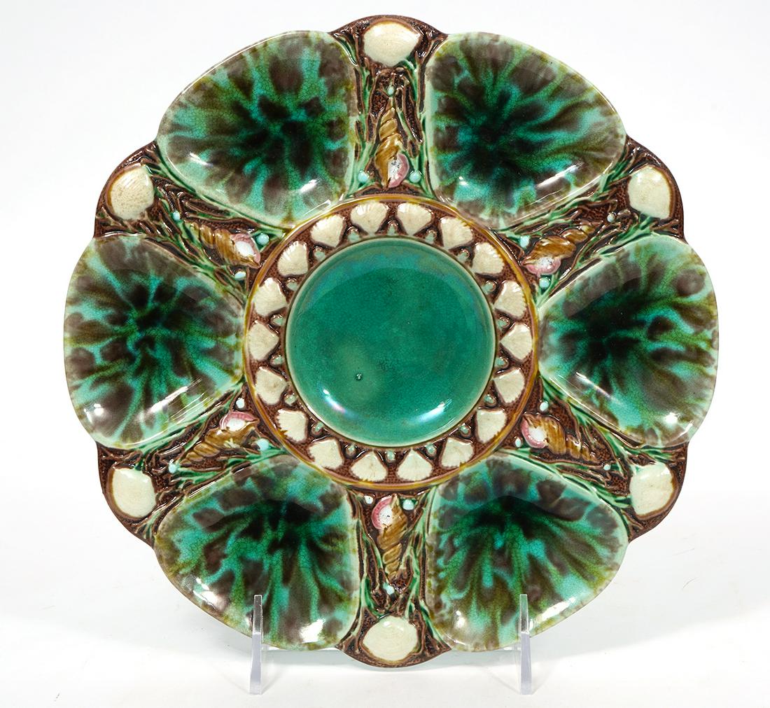Minton Majolica Porcelain Oyster Plate (1 of 8)