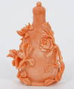 Chinese Carved Coral Snuff Bottle