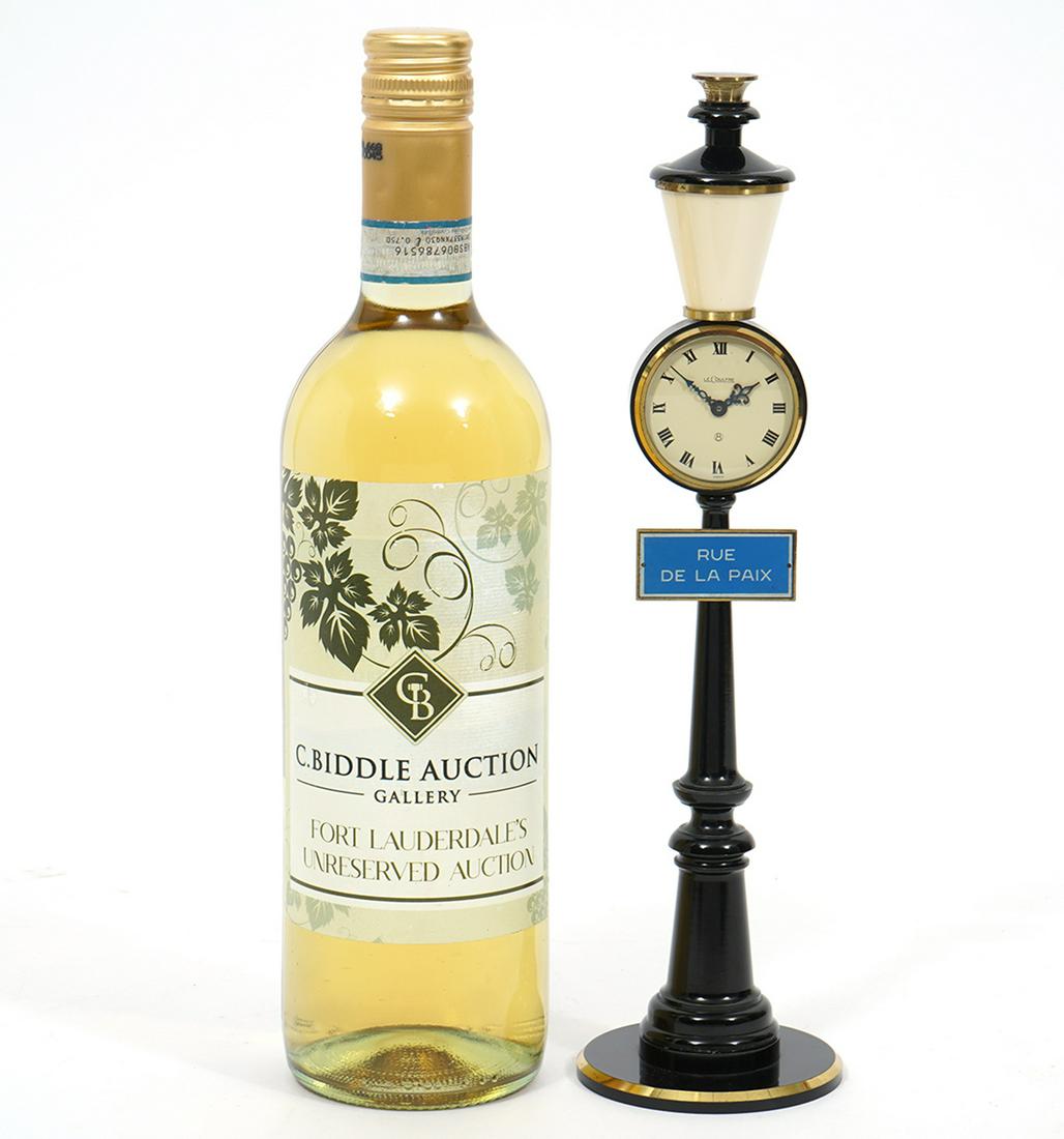 LeCoultre "Rue De La Paix" Street Lamp Desk Clock Works (1 of 6)