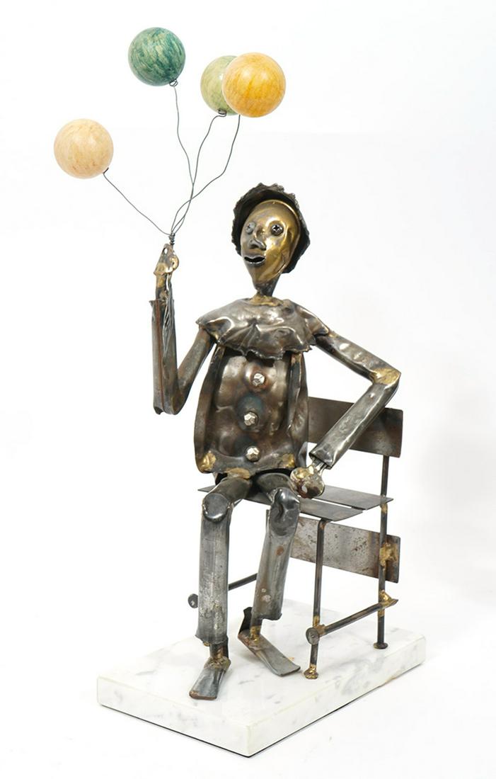 Paul Musaracchia Iron Sculpture Man with Balloons (1 of 7)
