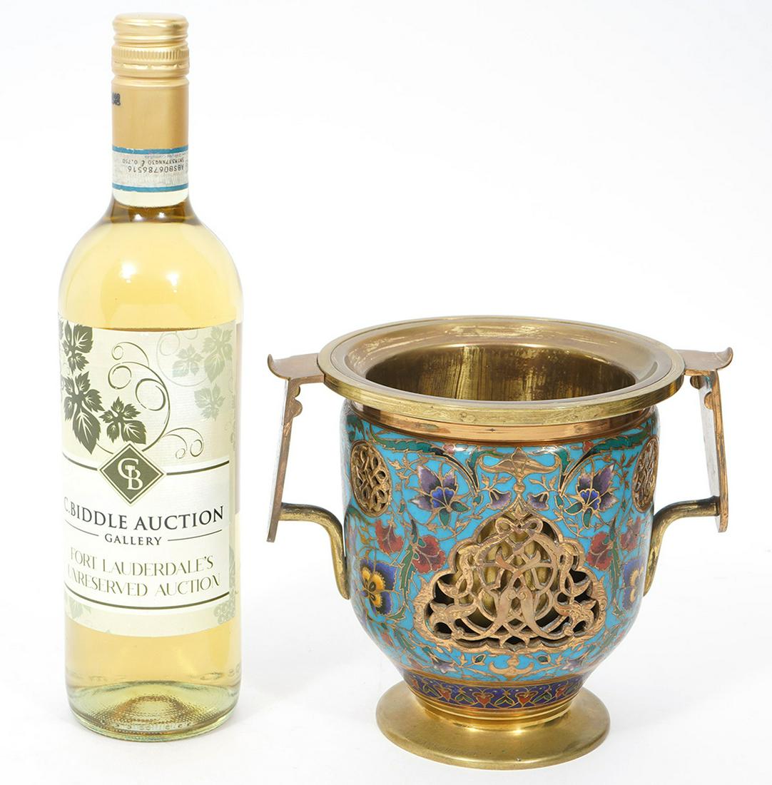 F. Barbedienne Champleve Bronze Reticulated Vase (1 of 8)