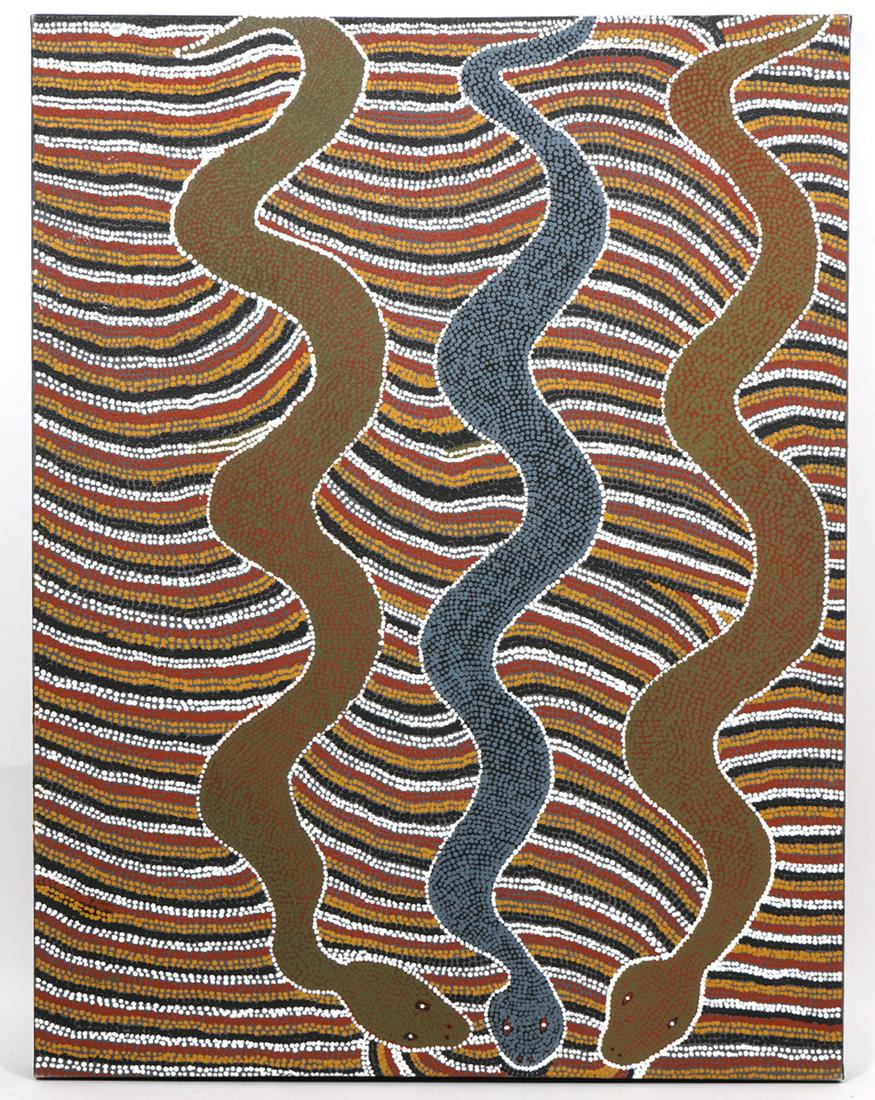 Dora Napaltjarri "Snake Dreaming" Painting (1 of 4)