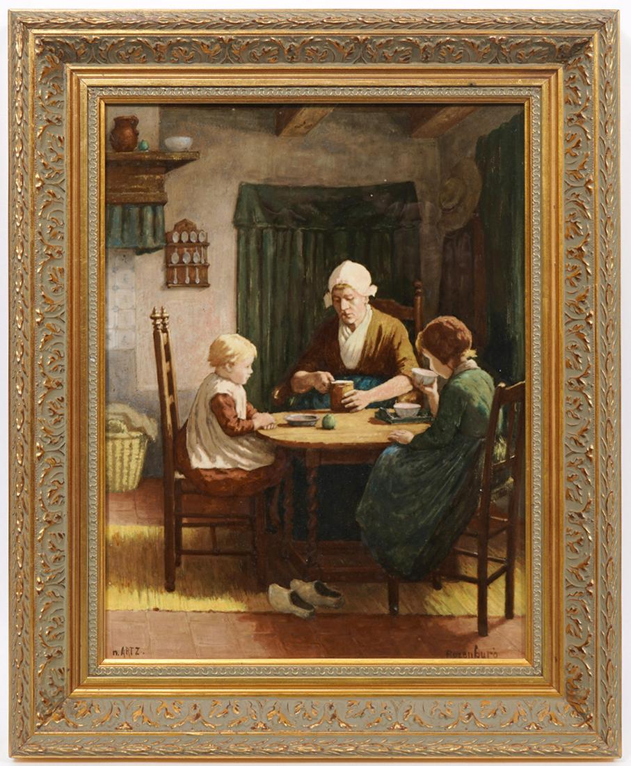 Rozenburg Dutch Painted Porcelain Plaque (1 of 6)