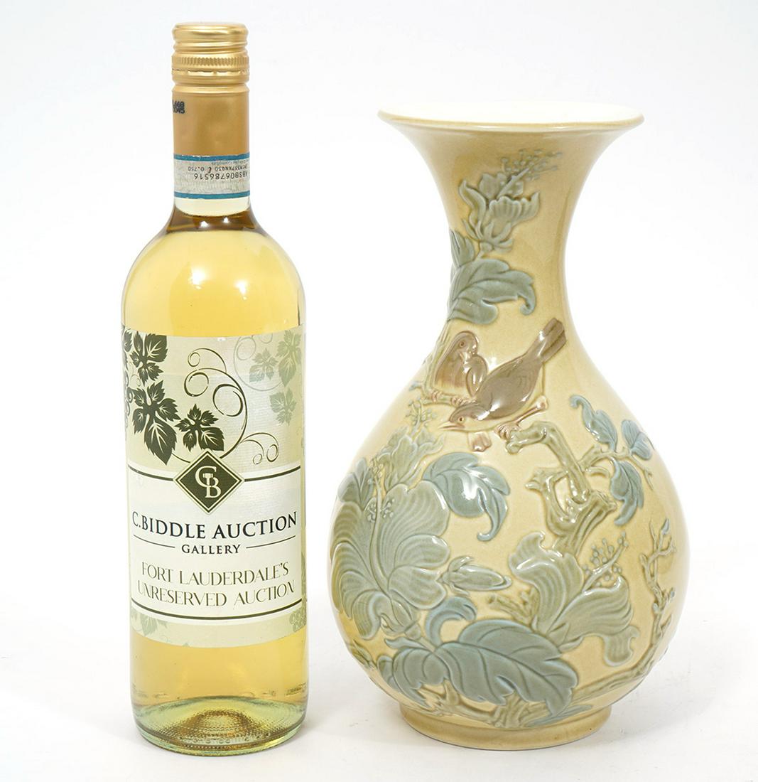 Lladro Floral Vase with Sparrows Porcelain Vase (1 of 8)