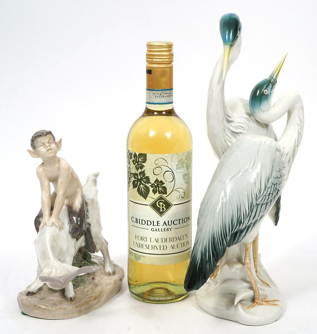 Royal Copenhagen Faun & Goat & 2 Porcelain Figures (1 of 8)