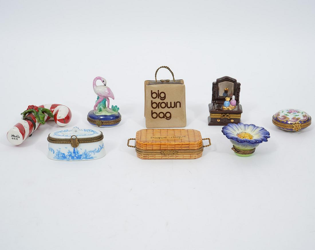 Group of 8 Figural Limoges Trinket Boxes (1 of 6)