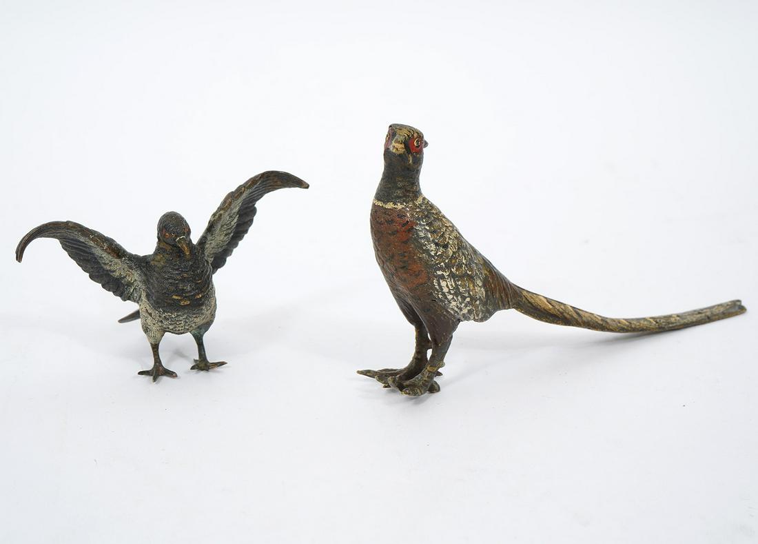 Two Austrian Cold-Painted Bronze Bird Figures (1 of 7)