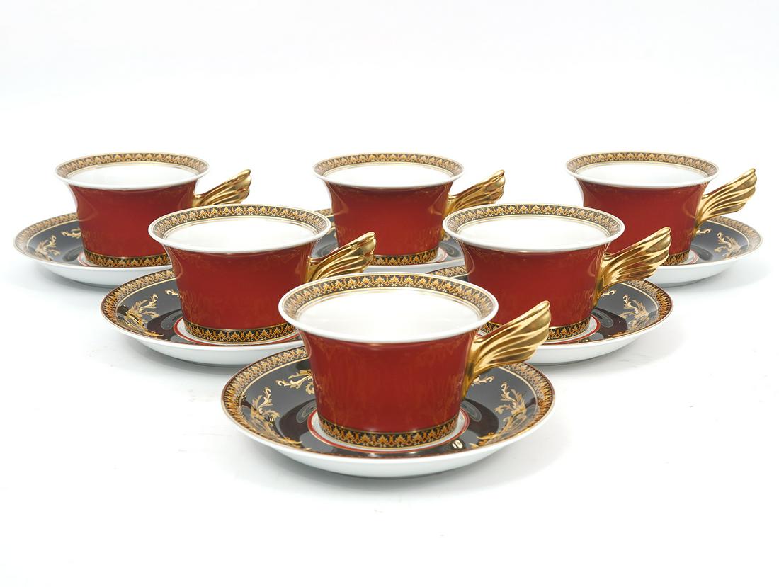 Set of 6 Versace for Rosenthal "Medusa" Cup Saucer (1 of 8)