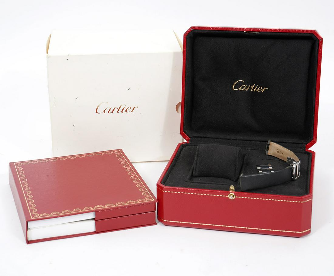 Cartier Black Leather Watch Band Original Red Box (1 of 7)