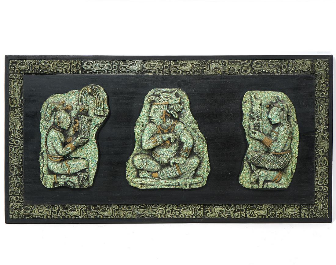 Mexican Mayan-Style Crushed Stone Wall Art (1 of 10)