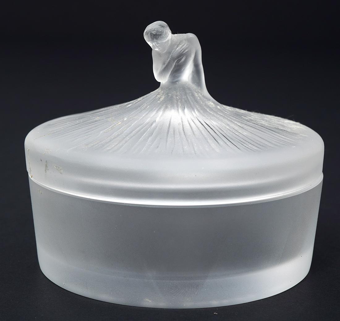Lalique French Crystal "Degas" Powder Box (1 of 8)