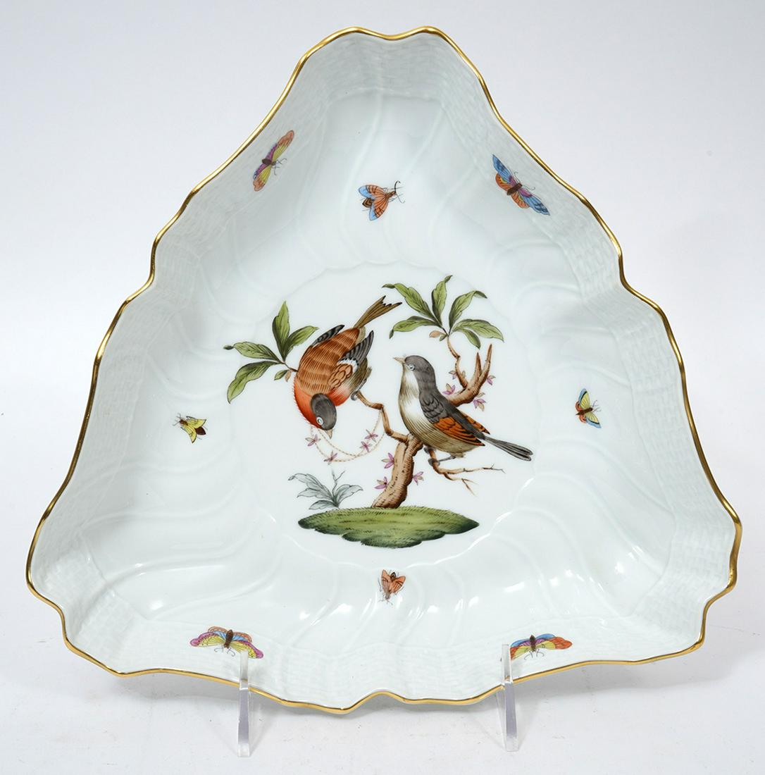 Herend Rothschild Bird Triangle Salad Dish (1 of 4)