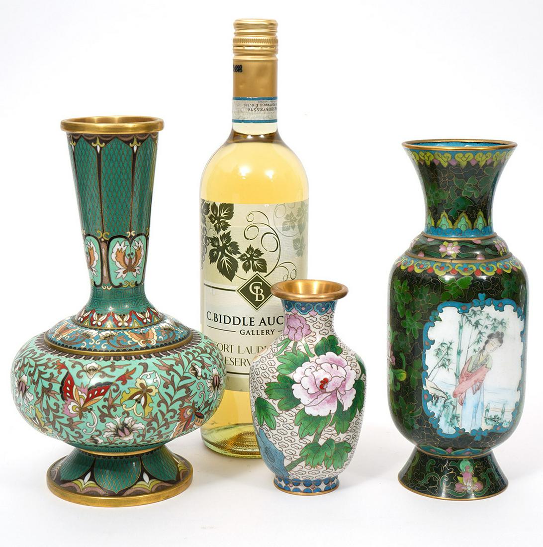 Three Chinese Cloisonne Vase (1 of 6)