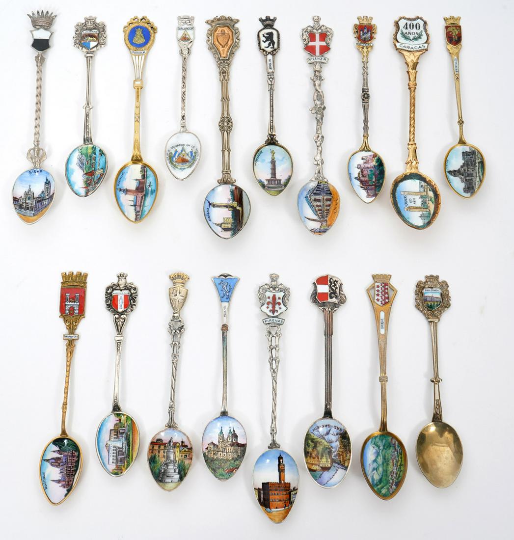 18 Antique Sterling, Enamel & Silver Spoons (1 of 9)