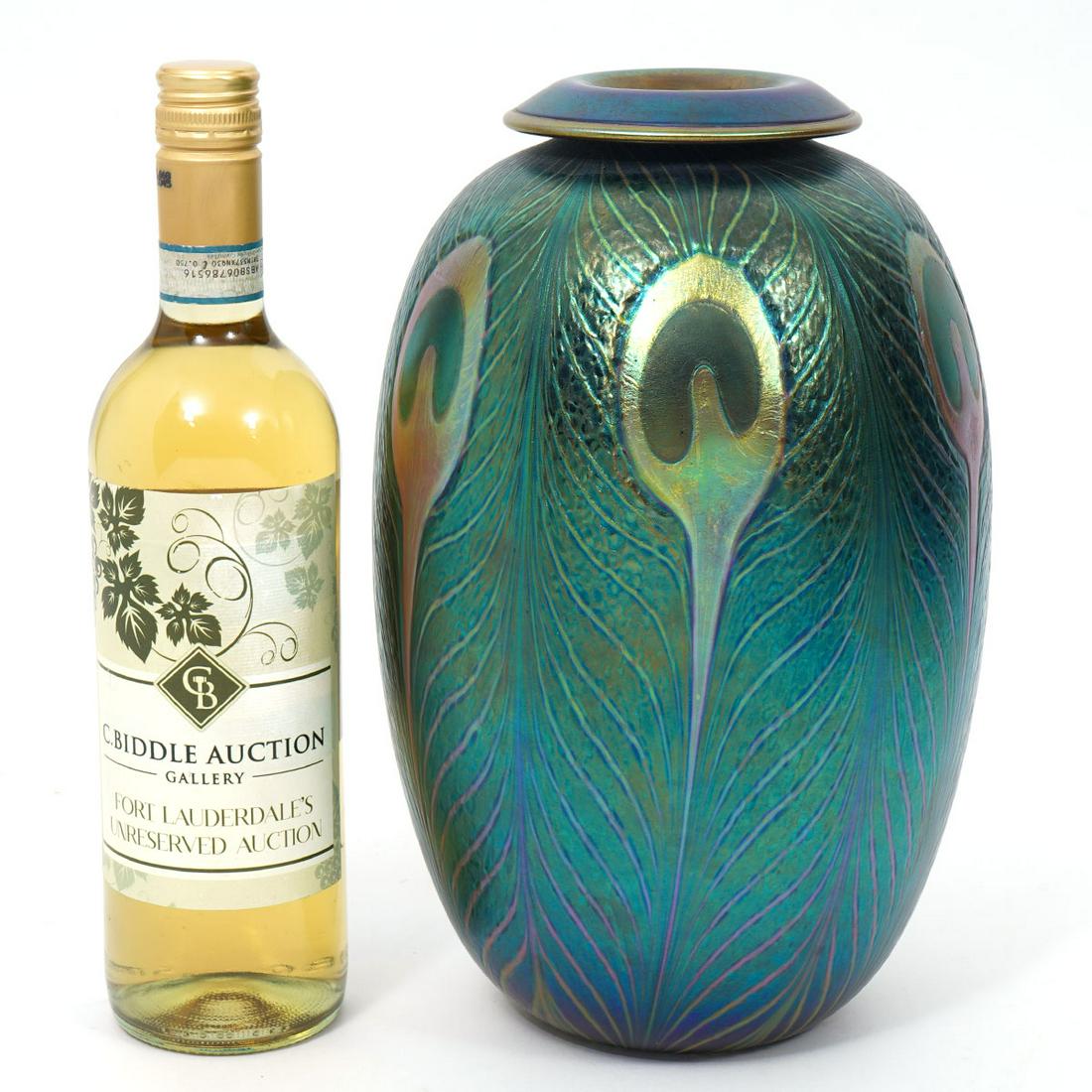 After LCT Tiffany Peacock Feathered Vase (1 of 6)