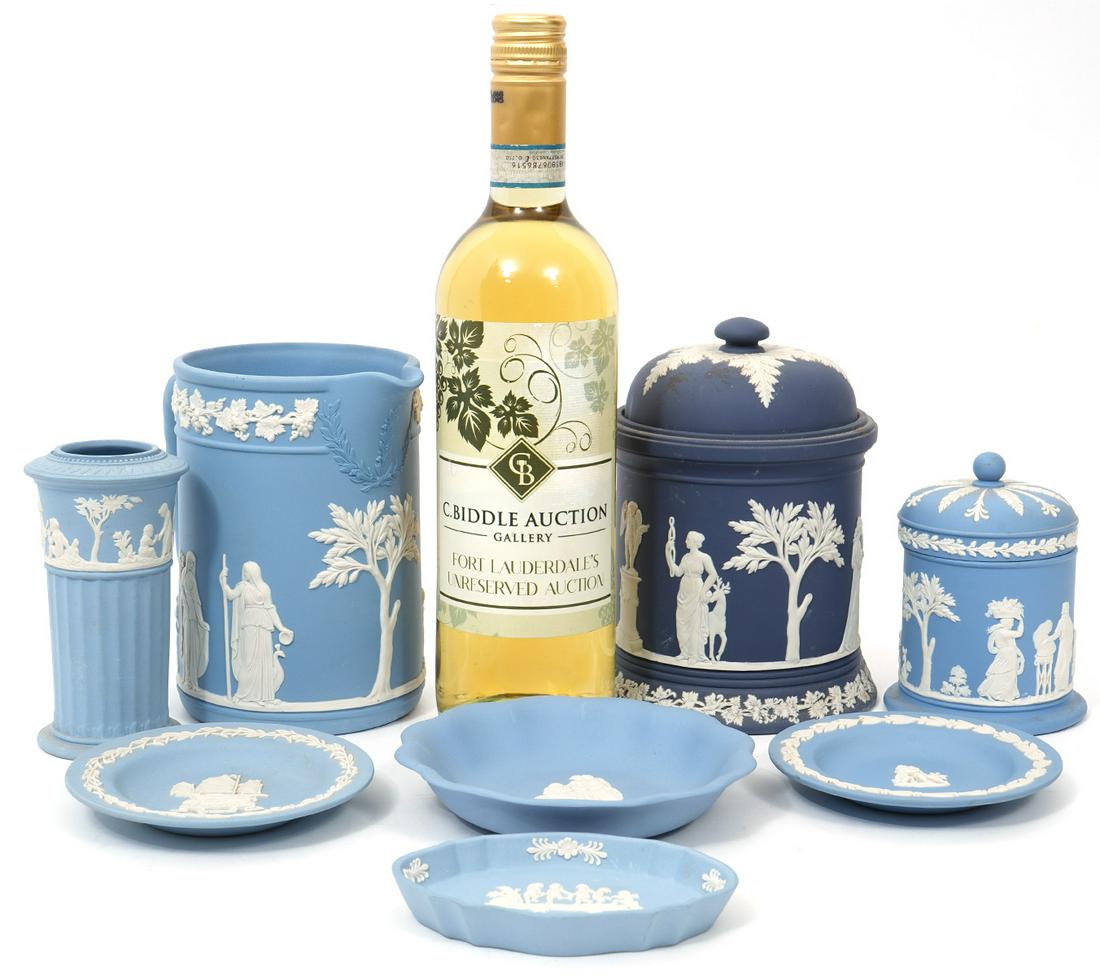 8 Pcs. Wedgwood Blue Jasperware (1 of 7)