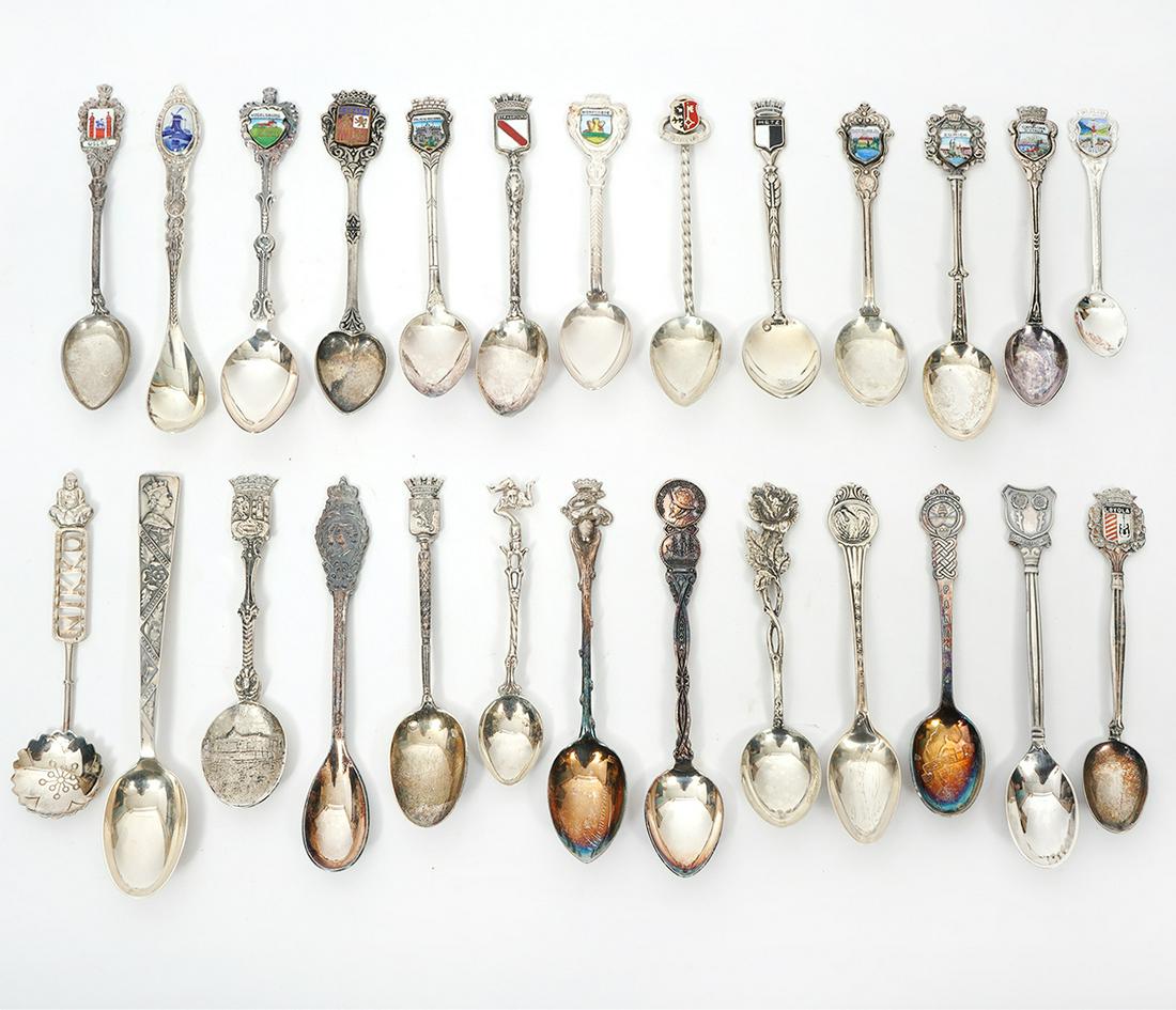 25 Antique Sterling, Enamel & Silver Spoons (1 of 7)