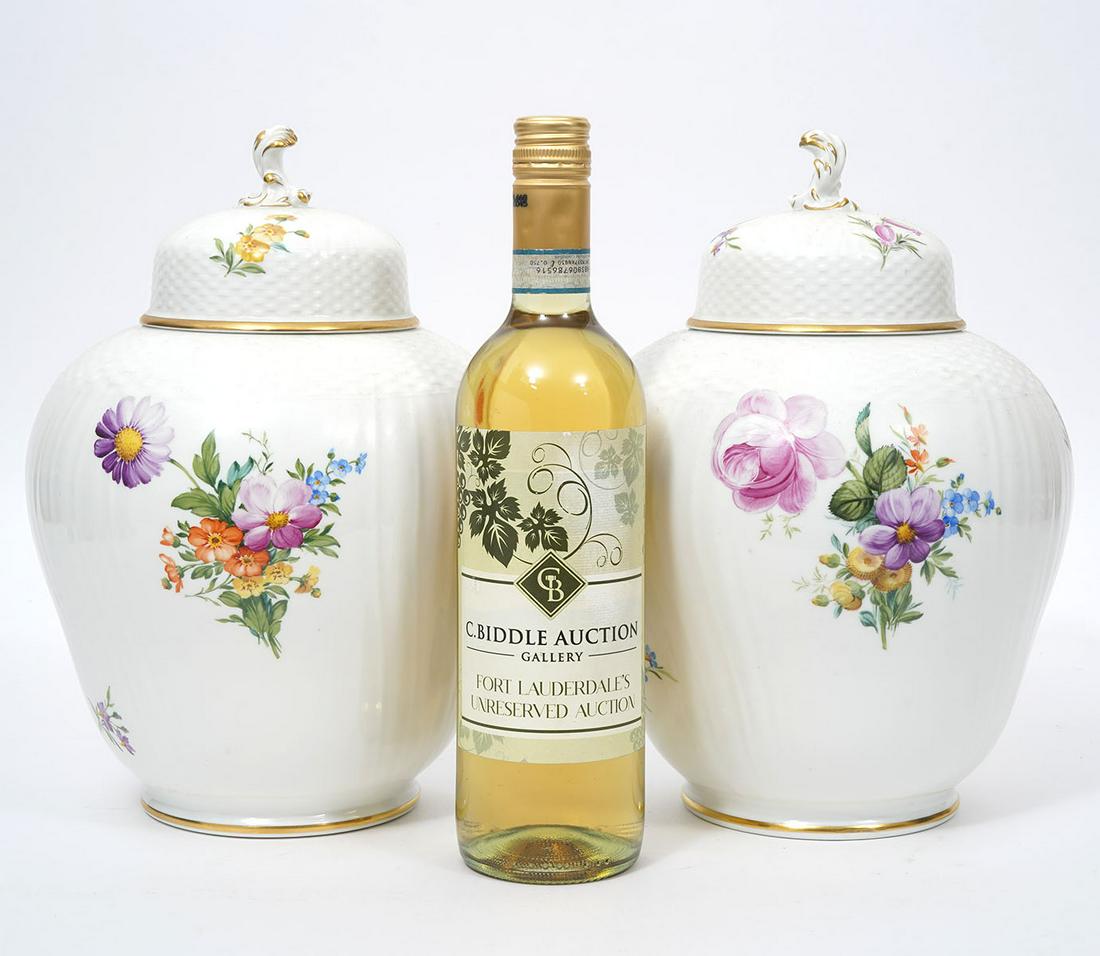 Pr. Royal Copenhagen Porcelain Lidded Jars (1 of 8)