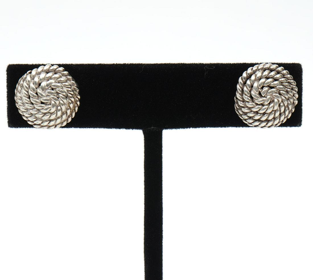 Tiffany & Co Sterling Spiral Rope-Style Earrings (1 of 4)